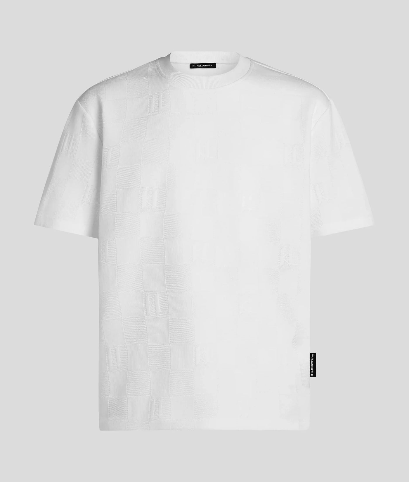 KARL MONOGRAM CHECKED T-SHIRT