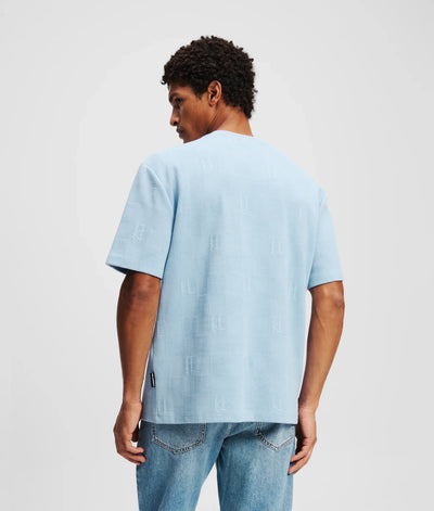 KARL MONOGRAM CHECKED T-SHIRT