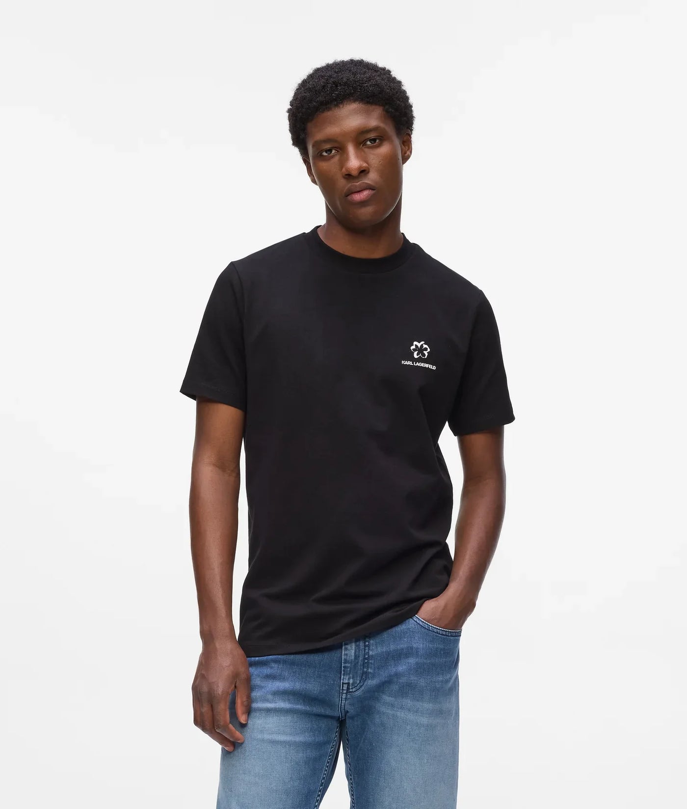 KARL FLOWER PRINT T-SHIRT