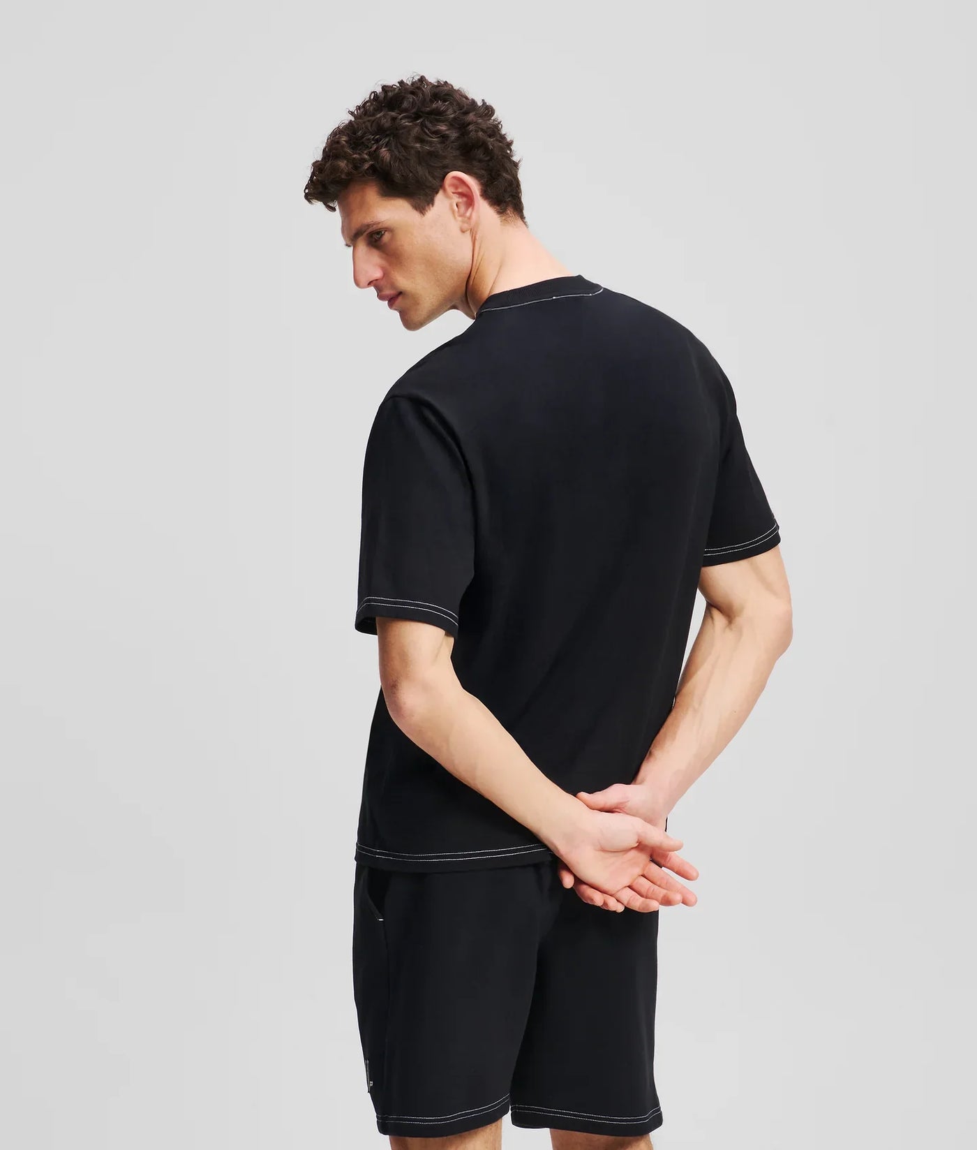 KARL CONTRAST STITCH T-SHIRT