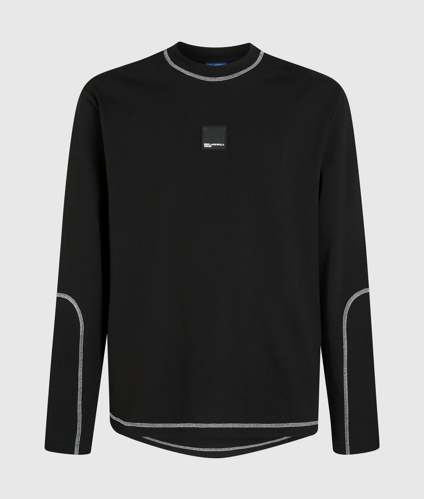 KARL CONTRAST STITCH LONG-SLEEVED T-SHIRT