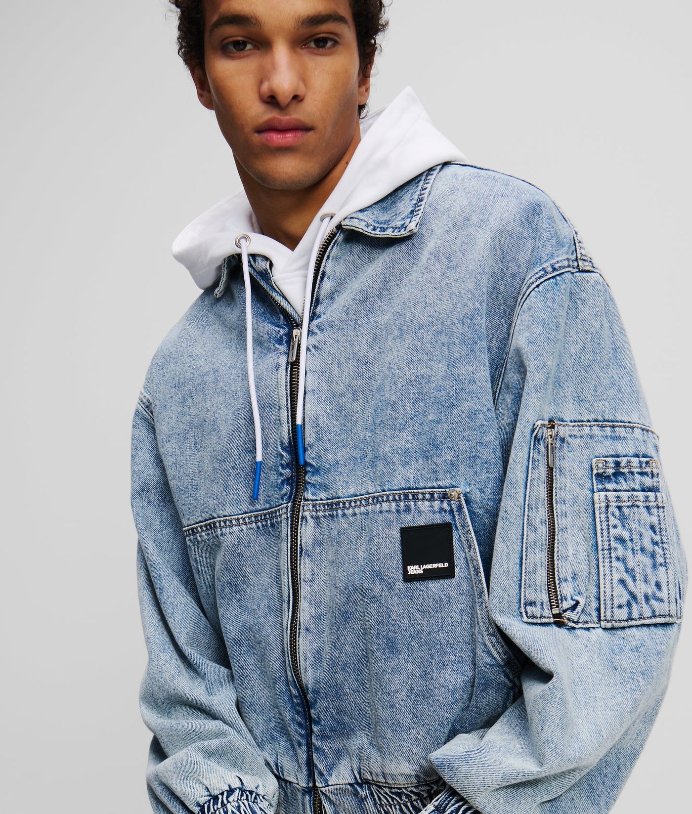 KARL DENIM BOMBER JACKET