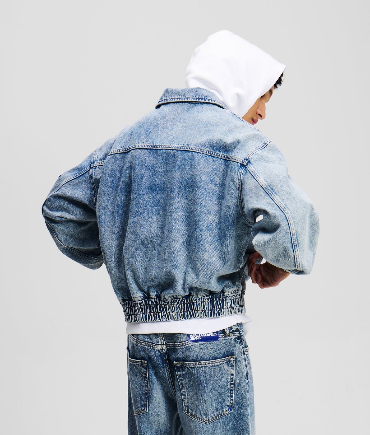 KARL DENIM BOMBER JACKET