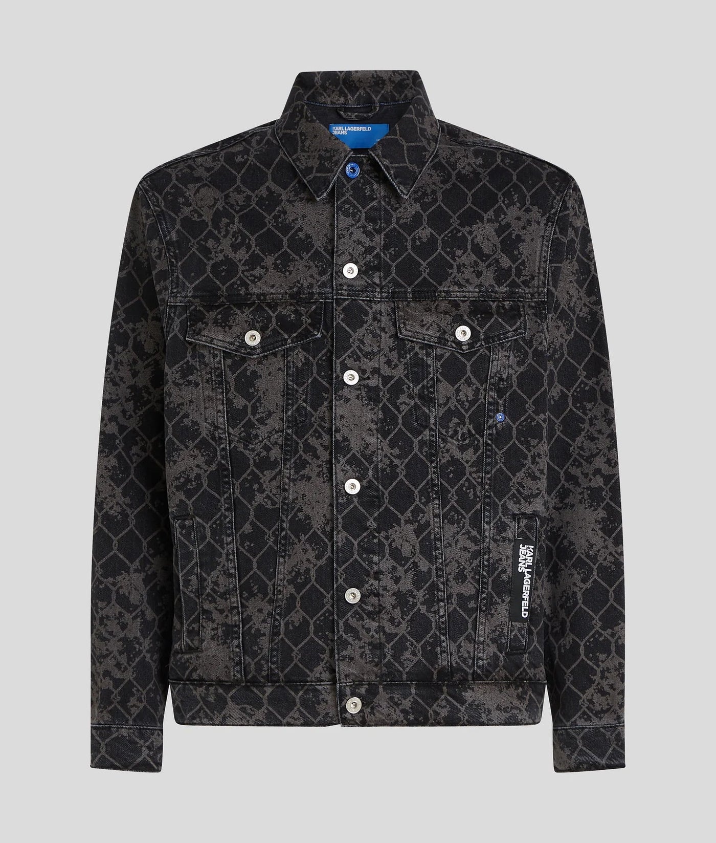 KARL ALL-OVER PRINT DENIM JACKET