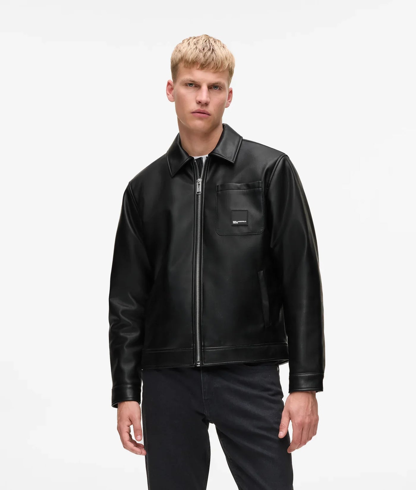 KARL FAUX-LEATHER JACKET