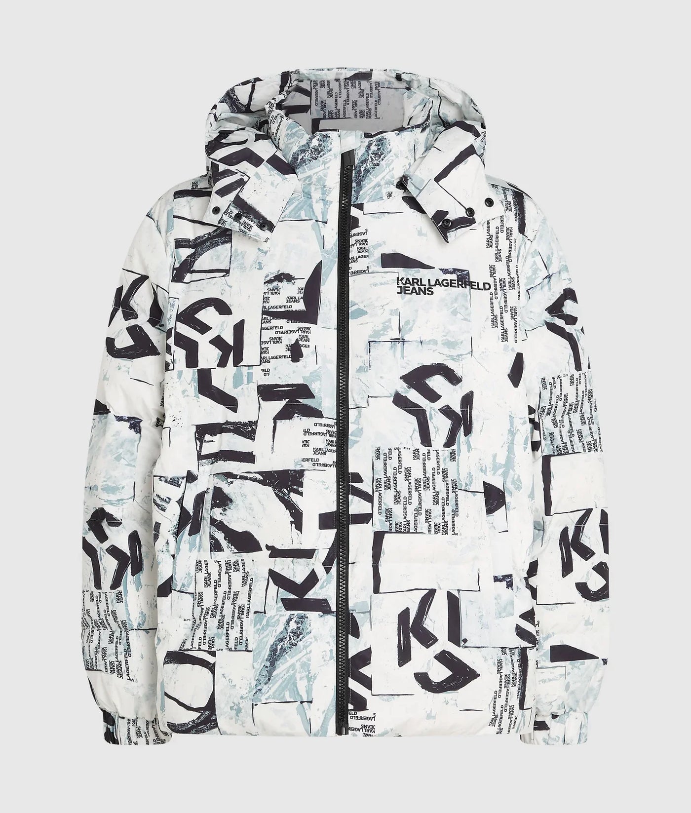 KARL ALL-OVER MONOGRAM PUFFER JACKET
