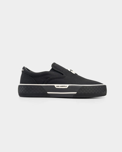 KARL KAMPUS MAX NFT SLIP ON BLACK CANVAS MONO