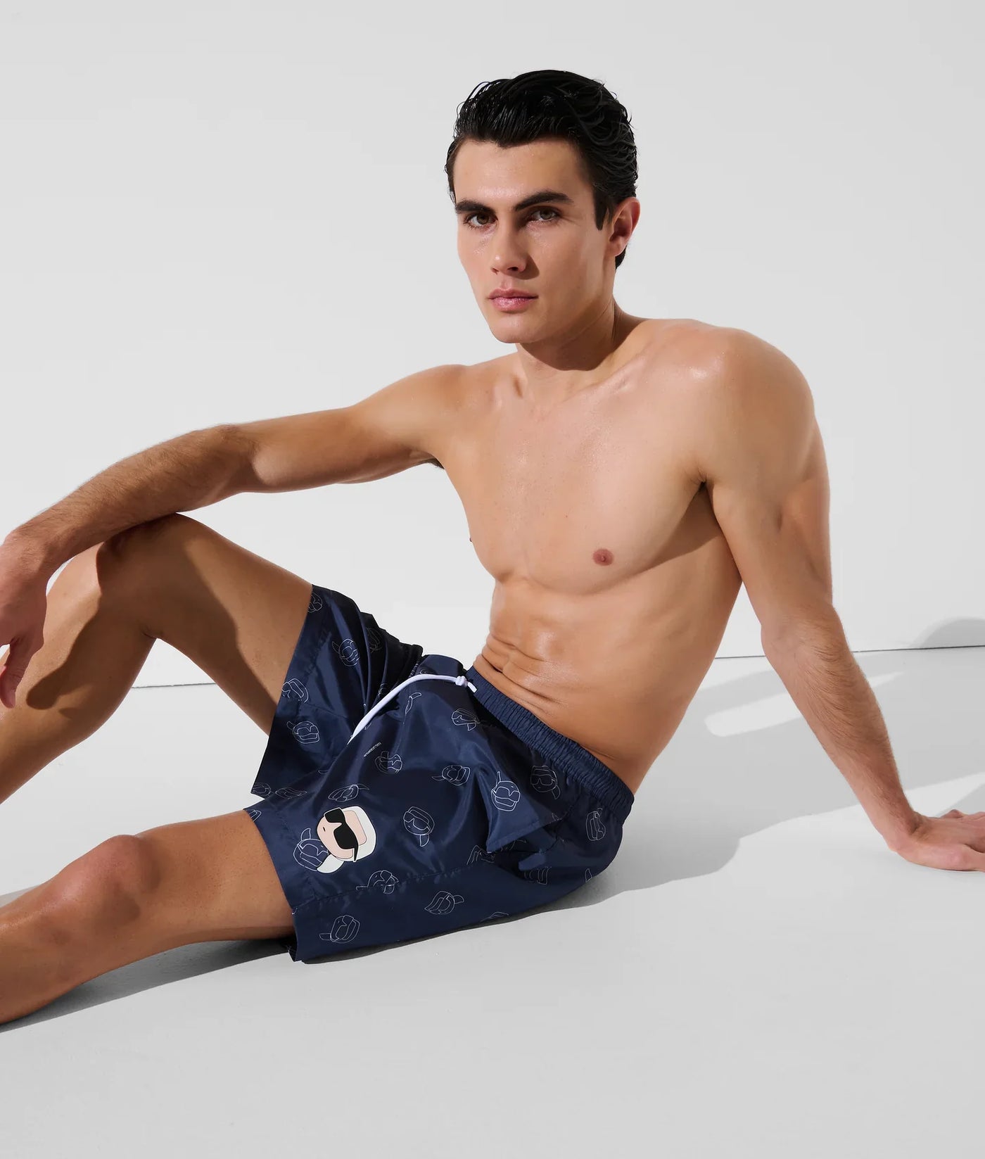 KARL IKON ALL-OVER-PRINT BOARDSHORTS