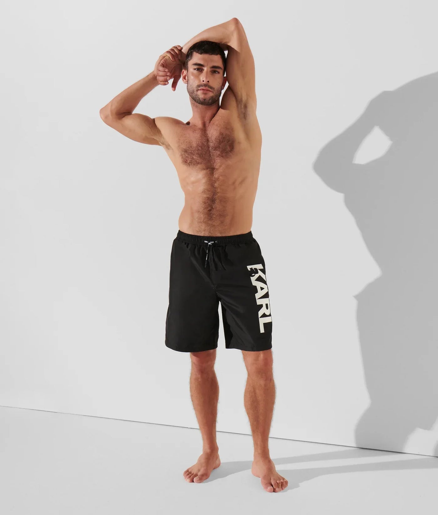 KARL LOGO LONG BOARD SHORTS