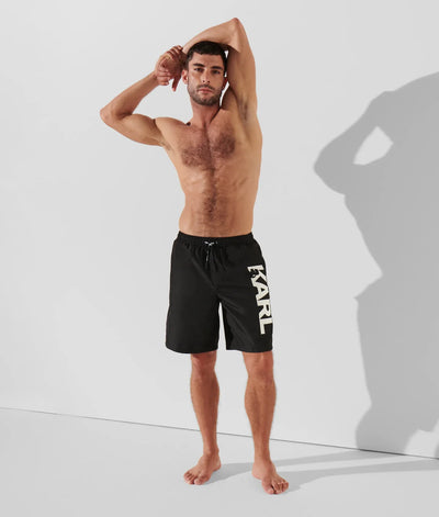 KARL LOGO LONG BOARD SHORTS