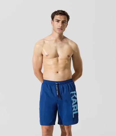 KARL LOGO LONG BOARD SHORTS