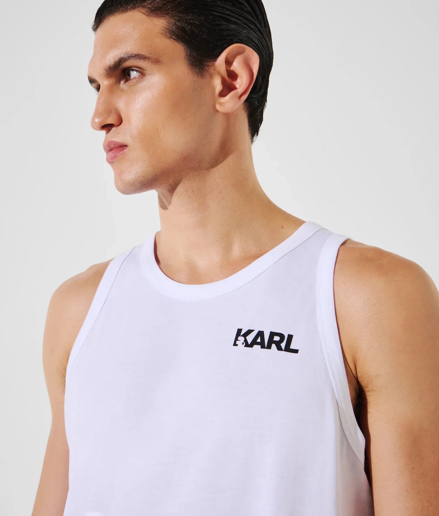 KARL LOGO BEACH TANK TOP