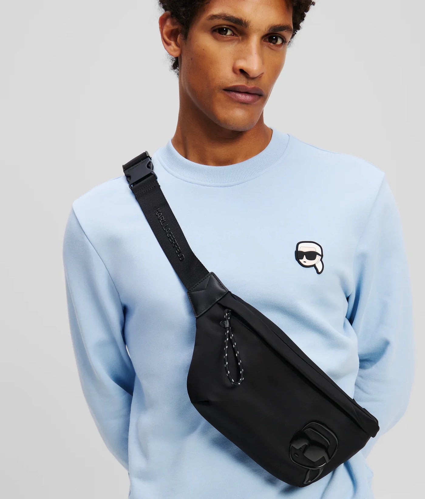 KARL IKON K NYLON BELT BAG
