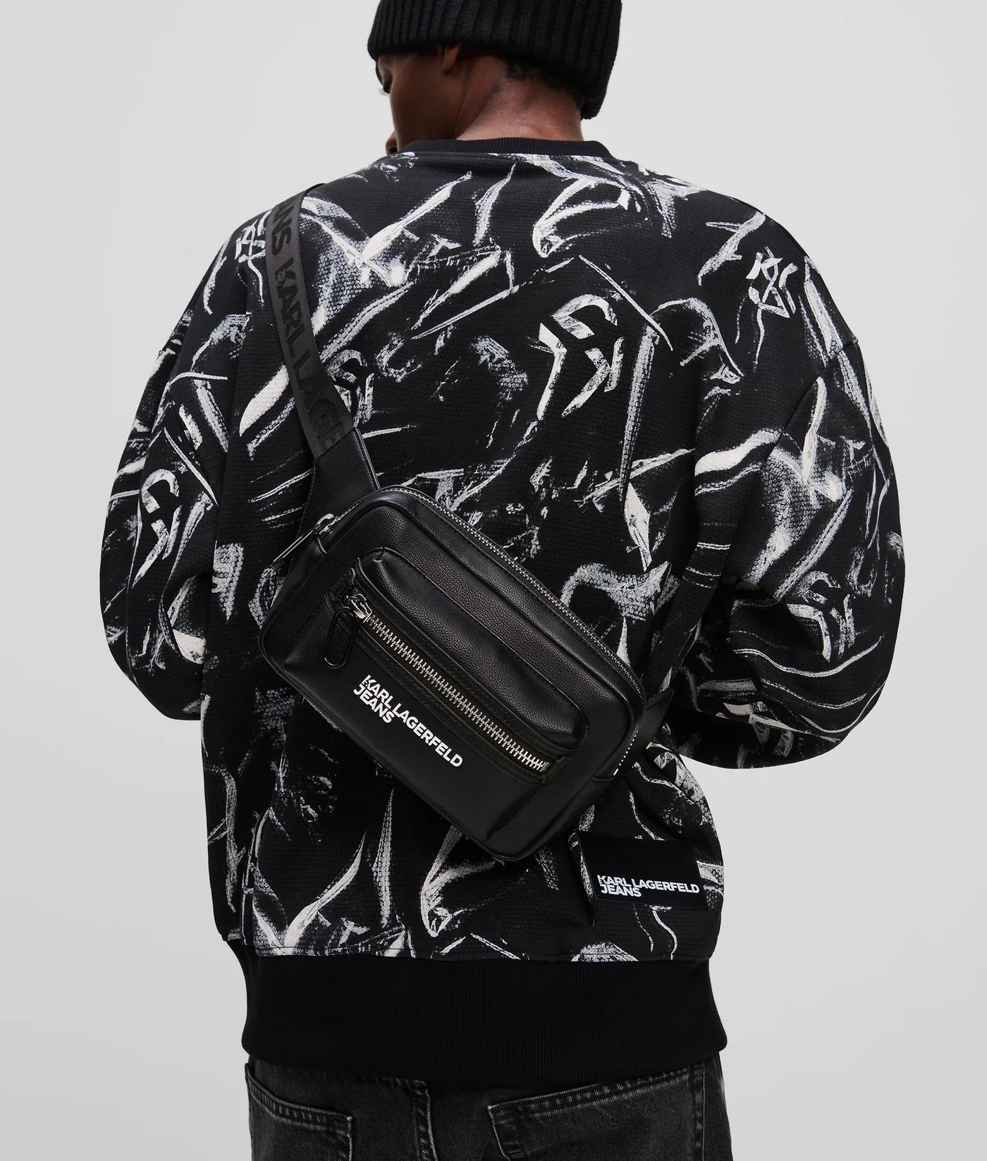 KARL FAUX-LEATHER BELT BAG