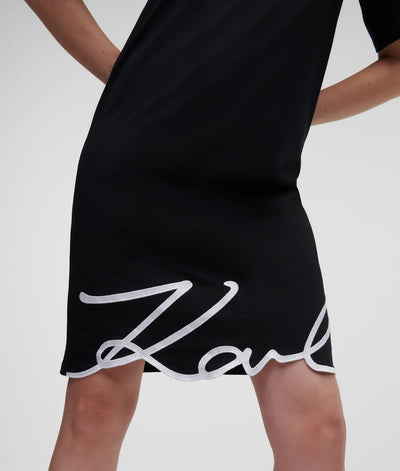 KARL SIGNATURE HEM T-SHIRT DRESS