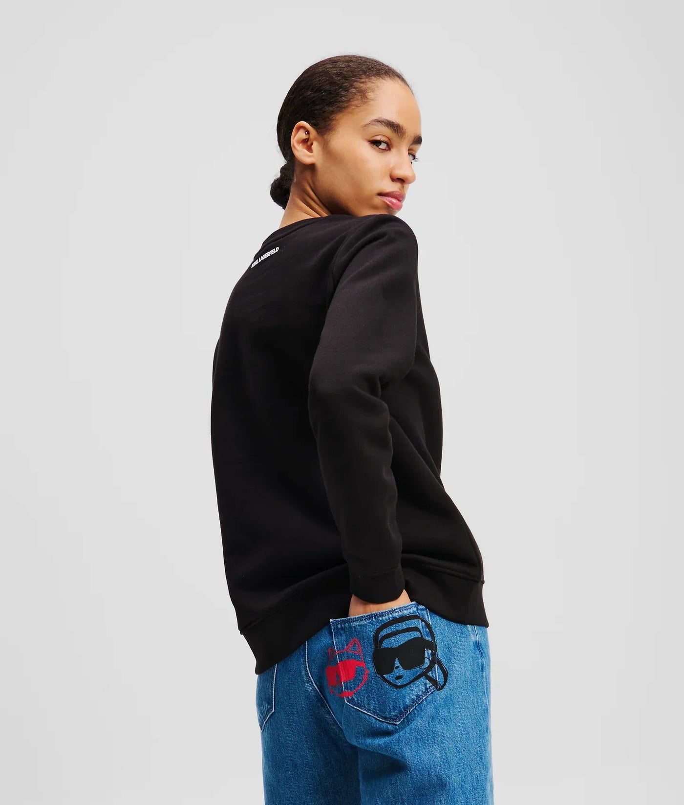 KARL RHINESTONE IKON KARL & CHOUPETTE SWEATSHIRT