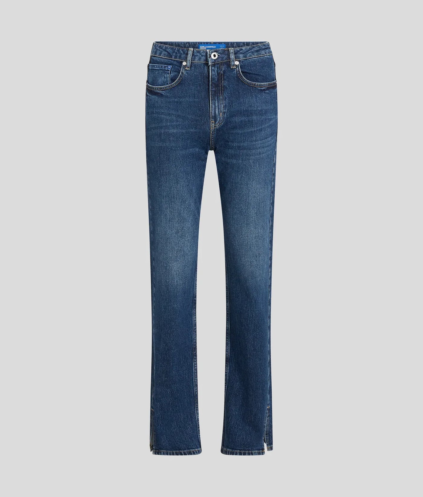 KARL SPLIT-HEM HIGH-RISE STRAIGHT JEANS