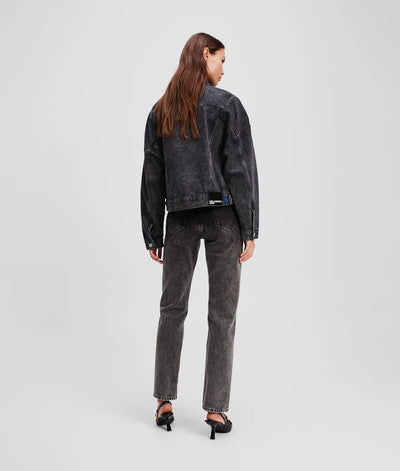 KARL OMBRÉ HIGH-RISE STRAIGHT JEANS