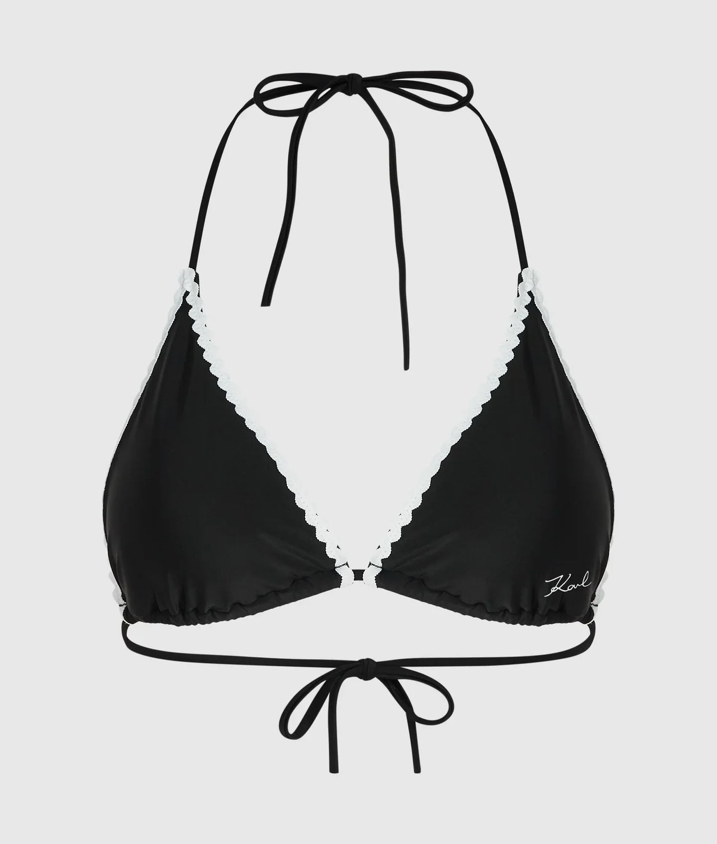 KARL SCALLOP TRIANGLE BIKINI TOP