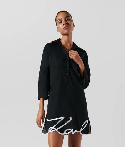 KARL SIGNATURE BEACH SHIRT DRESS