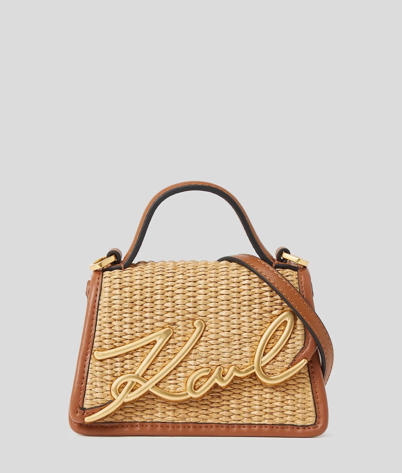 KARL K/SIGNATURE WOVEN NANO BAG