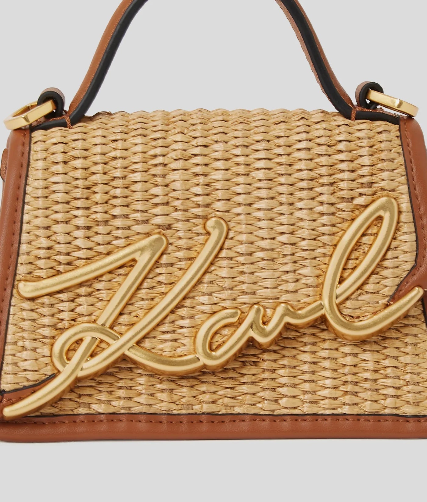 KARL K/SIGNATURE WOVEN NANO BAG