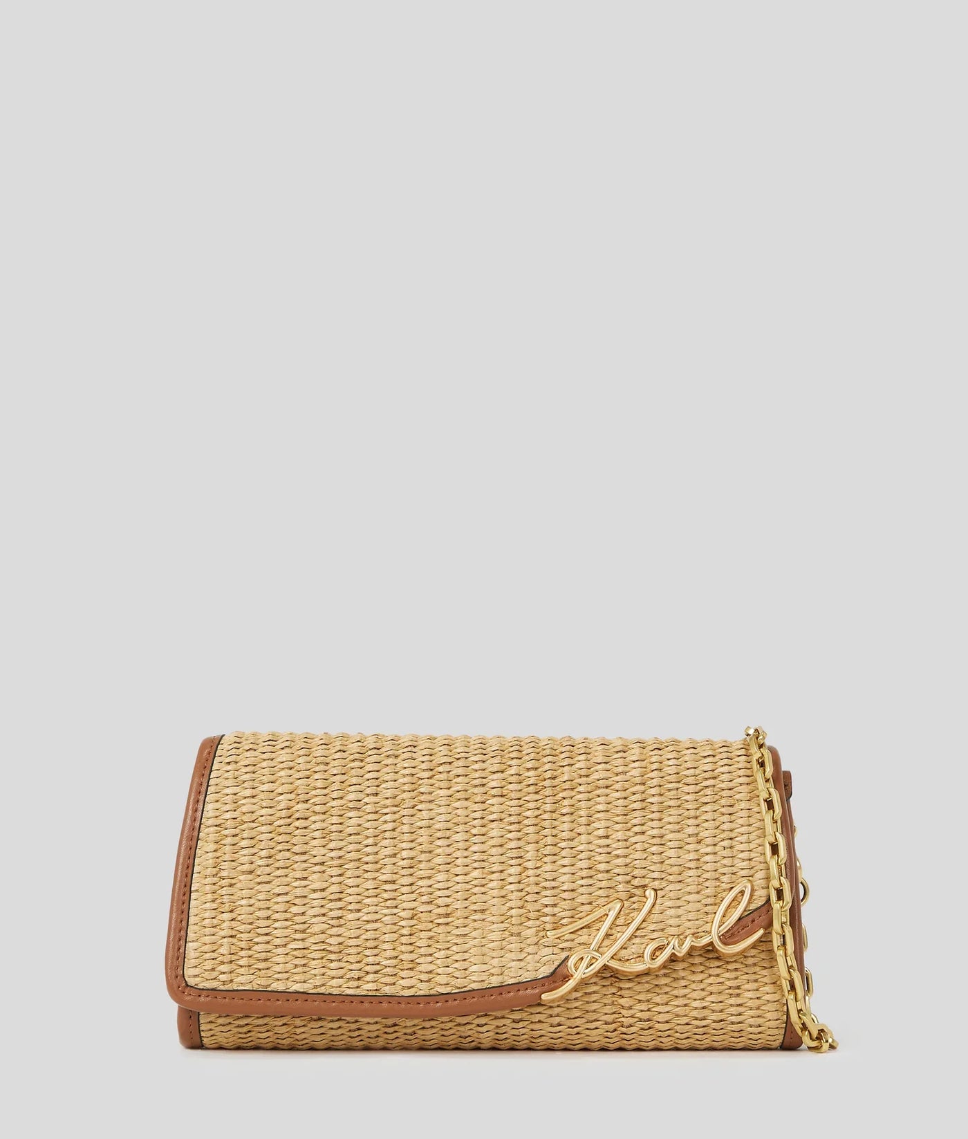 KARL K/SIGNATURE WOVEN WALLET ON CHAIN