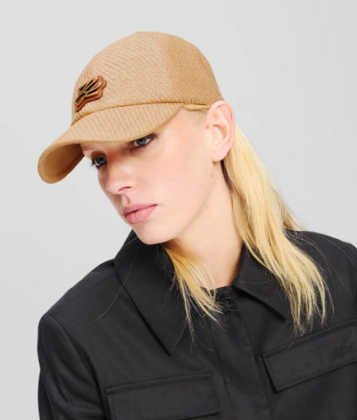 KARL K/AUTOGRAPH STRAW CAP