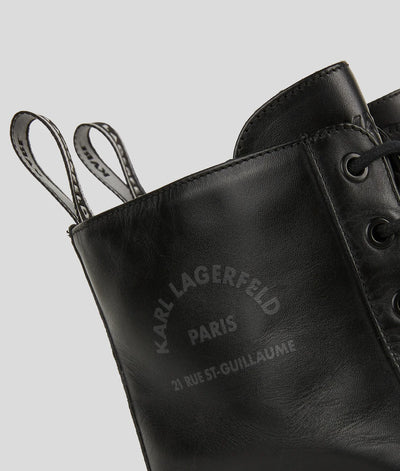 KARL BURLY BIKER LACE-UP BOOTS