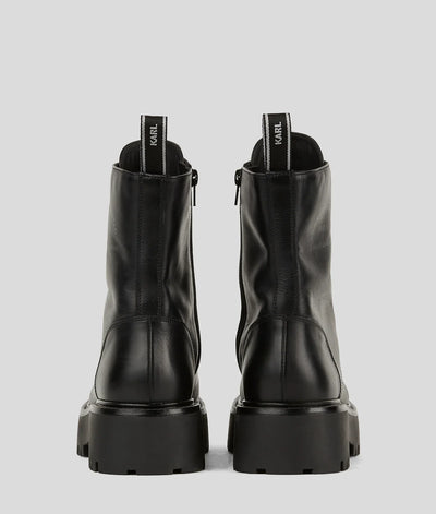 KARL BURLY BIKER LACE-UP BOOTS