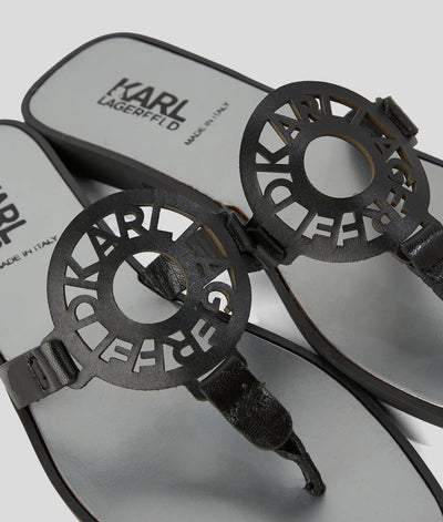 KARL RING LOGO SANDALS
